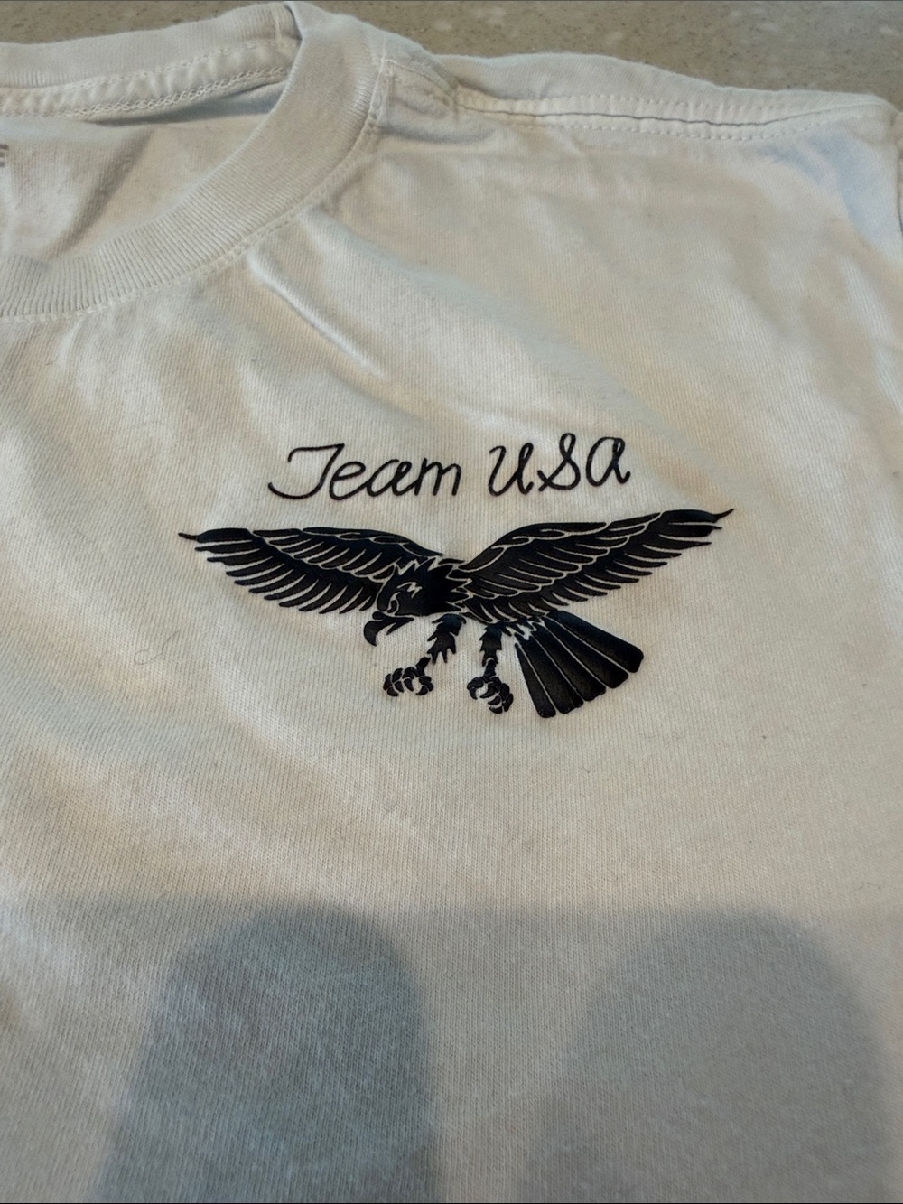 Nike White Team USA Short-Sleeve Men's Tee with Navy Accents - Picture 2 of 4